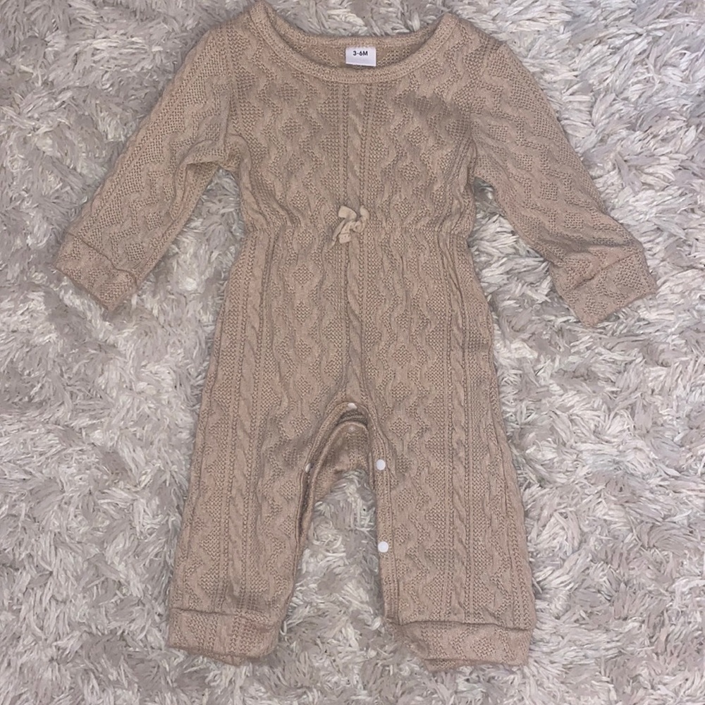 Nude sweater jumpsuit